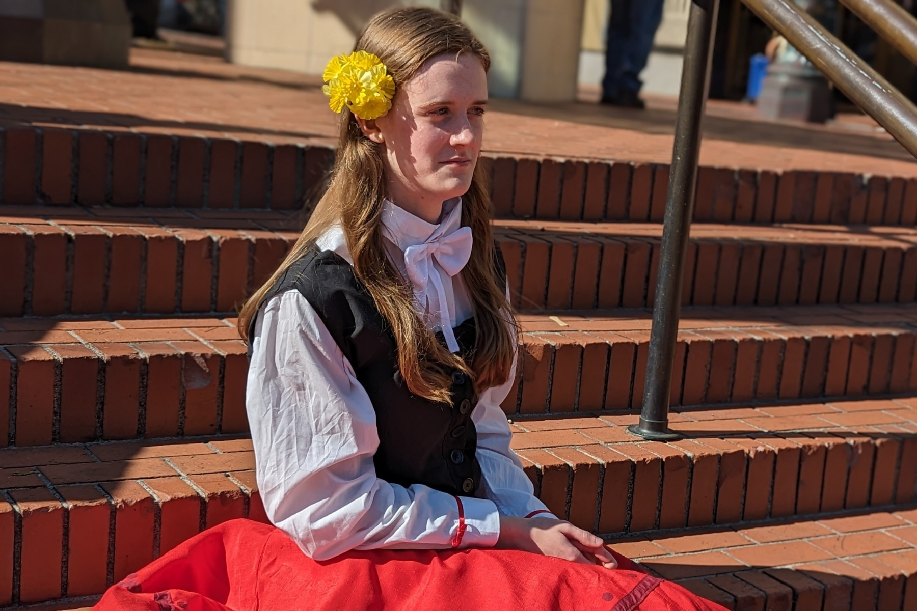 woman smiling in the outdoors