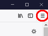 Firefox hamburger menu