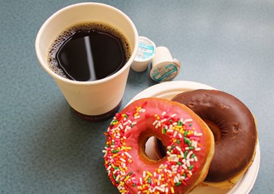 Donuts and coffee