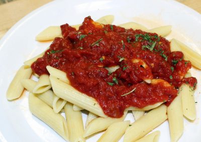 Pasta from Valsetz Dining Hall