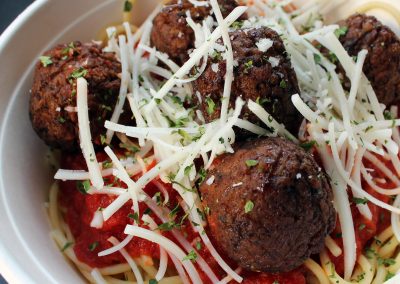 Spaghetti and Meatballs at Valsetz Dining Hall