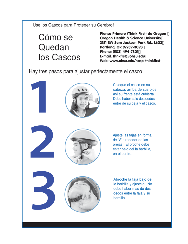 Helmet Fitting Handout (Spanish)