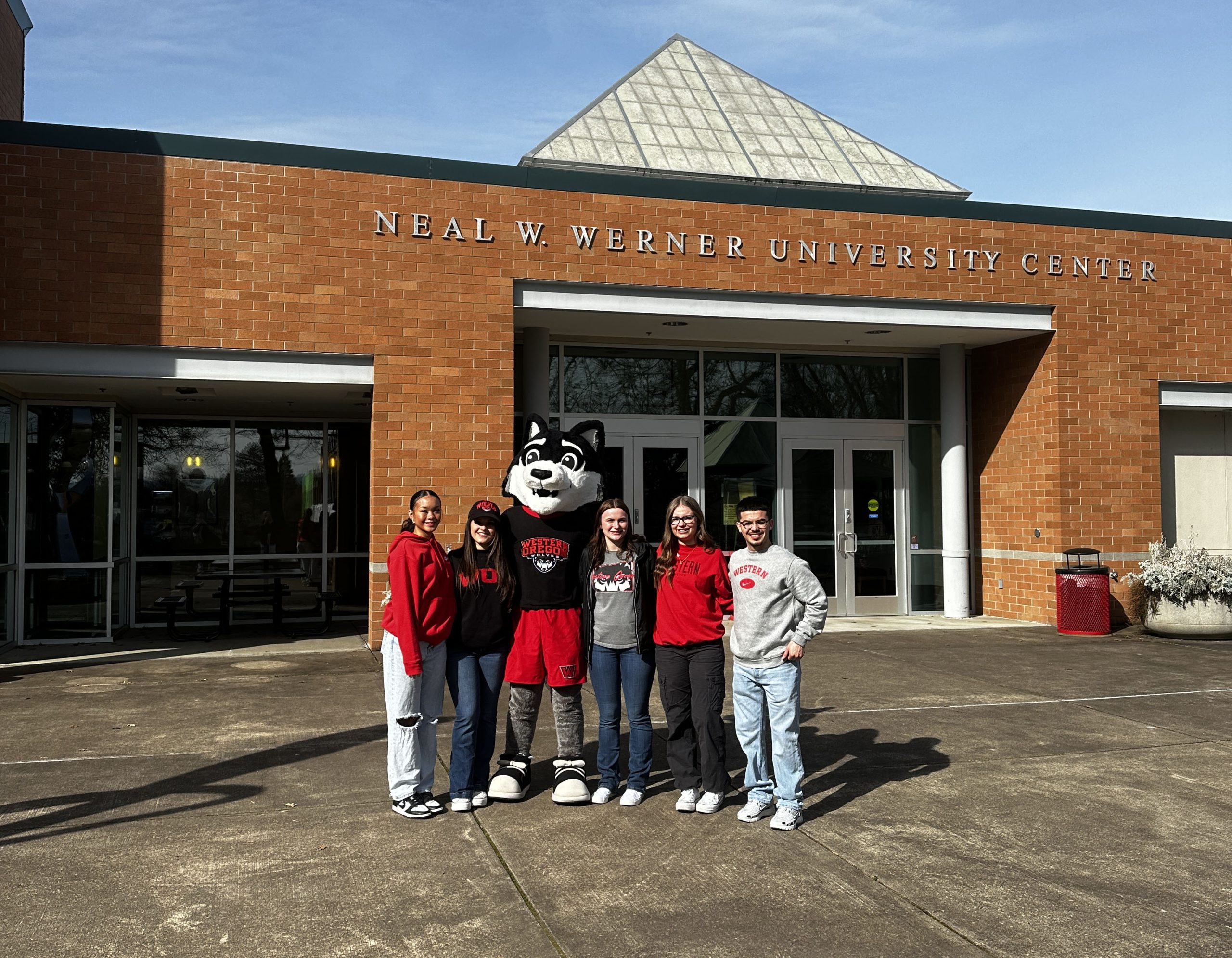 Image of students outside the WUC