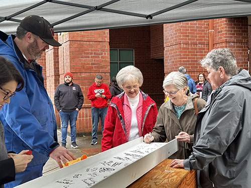 Image of students outside the WUC