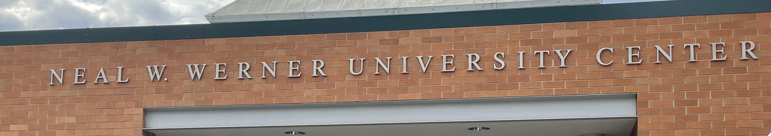 View of the outside of the Werner University Center.