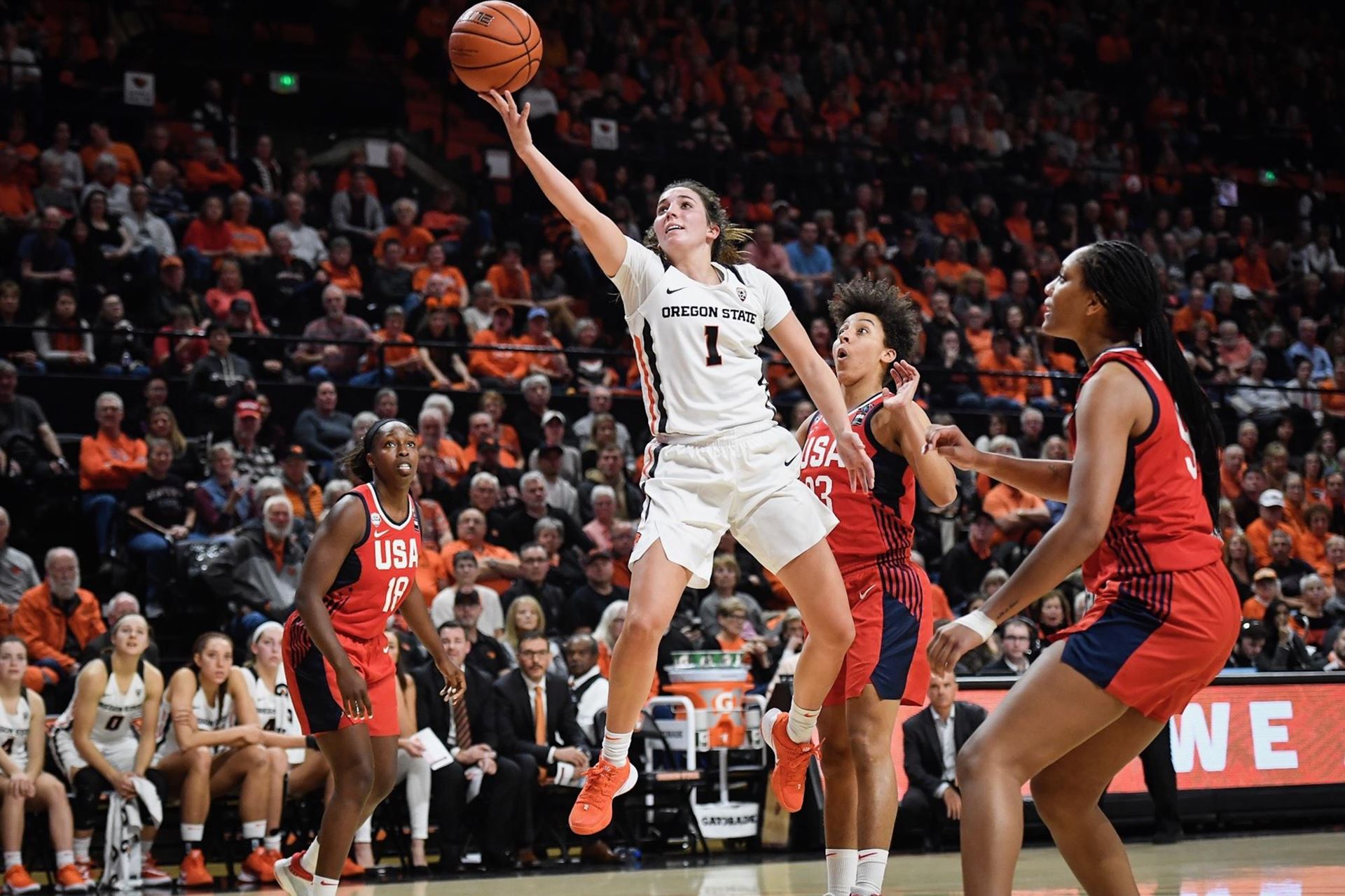 OSU Women’s Basketball welcome the USA Women’s National Basketball team to their court for home opener