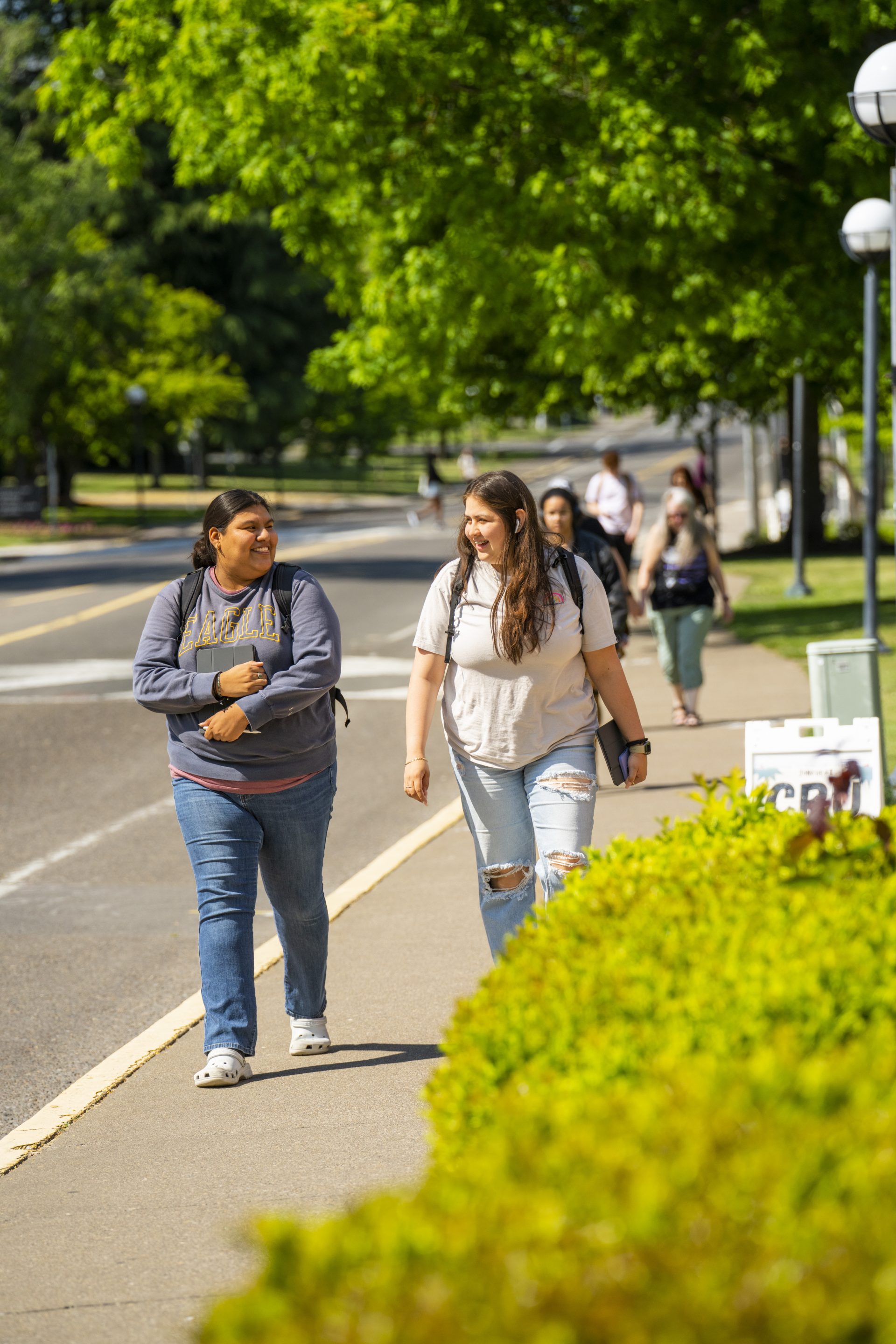 Image of students walking on campus