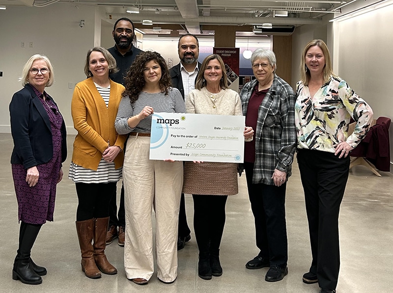 Maps Community Foundation donates $25K toward student success at Western Oregon University